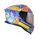 CASCO INTEGRAL SHAFT SH598GTR RANDOMIZER AZUL NARANJADO MATE