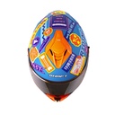 CASCO INTEGRAL SHAFT SH598GTR RANDOMIZER AZUL NARANJADO MATE