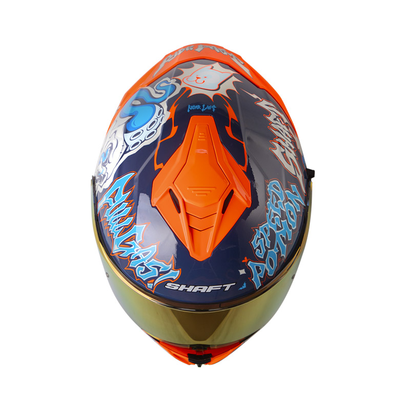 CASCO INTEGRAL SHAFT SH598GTR ABRACADABRA AZUL OSCURO AZUL BRILLO