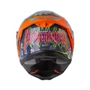 CASCO INTEGRAL SHAFT SH598GTR ABRACADABRA GRIS OSCURO NARANJADO BRILLO