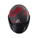 CASCO ABIERTO SHAFT SH212 RACER GRIS OSCURO ROJO MATE VISOR SILVER