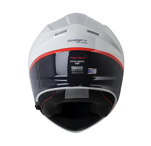 CASCO ABATIBLE SHAFT SH4000 EVO DOBLE VISOR ACRU BLANCO ROJO BRILLO