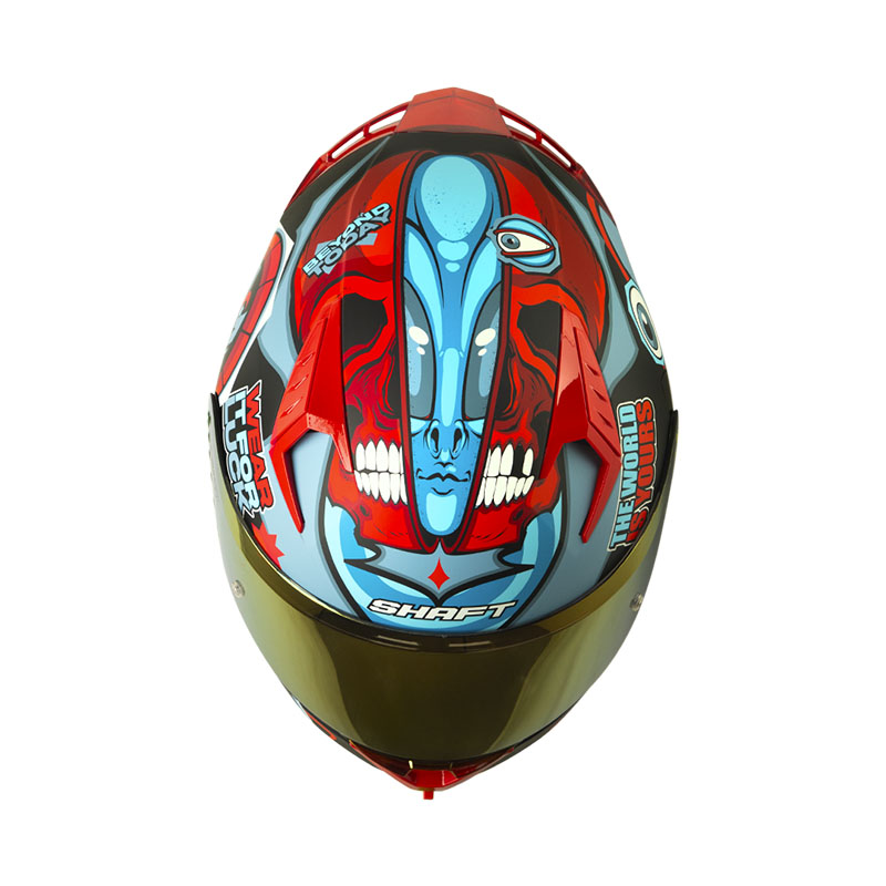 CASCO INTEGRAL SHAFT SH526SP EVO LUCKY NEGRO ROJO MATE