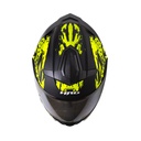 CASCO ABATIBLE HRO 3440 DOBLE VISOR GRUNGSTER NEGRO AMARILLO MATE