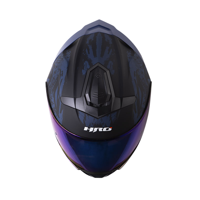 CASCO ABATIBLE HRO 3440 DOBLE VISOR GRUNGSTER NEGRO AZUL OSCURO MATE