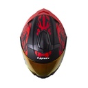 CASCO ABATIBLE HRO 3440 DOBLE VISOR GRUNGSTER NEGRO ROJO MATE