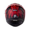 CASCO ABATIBLE HRO 3440 DOBLE VISOR GRUNGSTER NEGRO ROJO MATE