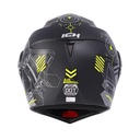 CASCO ABATIBLE ICH 3110DOT DOBLE VISOR AIR FORZA NEGRO AMARILLO VISOR DORADO