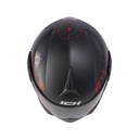 CASCO ABATIBLE ICH 3110DOT DOBLE VISOR AIR FORZA NEGRO ROJO MATE VISOR NEGRO