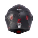 CASCO ABATIBLE ICH 3110DOT DOBLE VISOR AIR FORZA NEGRO ROJO MATE VISOR NEGRO