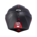 CASCO ABATIBLE ICH 3110DOT DOBLE VISOR CICU NEGRO ROJO MATE VISOR NEGRO