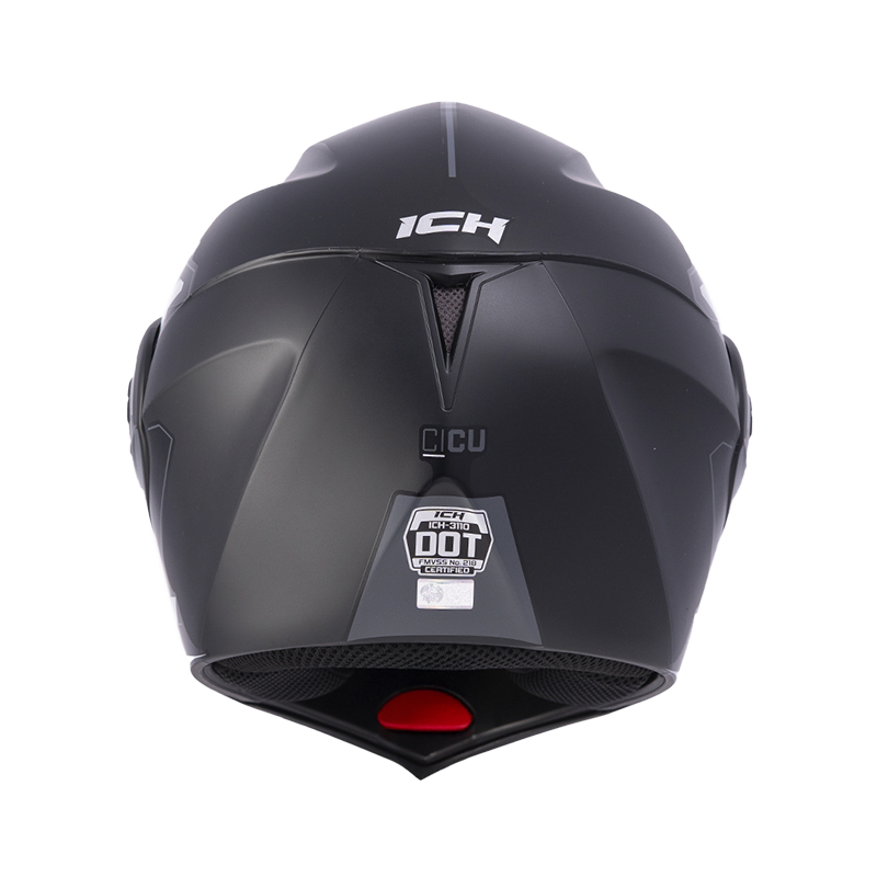 CASCO ABATIBLE ICH 3110DOT DOBLE VISOR CICU NEGRO GRIS MATE VISOR NEGRO