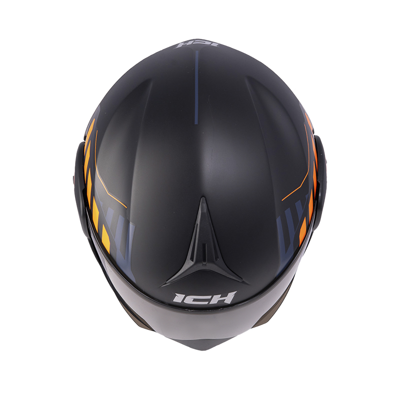 CASCO ABATIBLE ICH 3110DOT DOBLE VISOR CICU NEGRO AZUL NAVY VISOR NEGRO