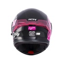 CASCO ABATIBLE ICH 3120 DOBLE VISOR FIFTIES NEGRO FUCSIA BRILLO VISOR TRANSPARENTE