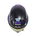 CASCO ABATIBLE ICH 3120 DOBLE VISOR FIFTIES NEGRO MORADO BRILLO VISOR MORADO
