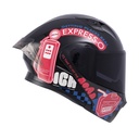 CASCO ABATIBLE ICH 3120 DOBLE VISOR FIFTIES NEGRO ROJO BRILLO VISOR NEGRO