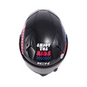 CASCO ABATIBLE ICH 3120 DOBLE VISOR FIFTIES NEGRO ROJO BRILLO VISOR NEGRO