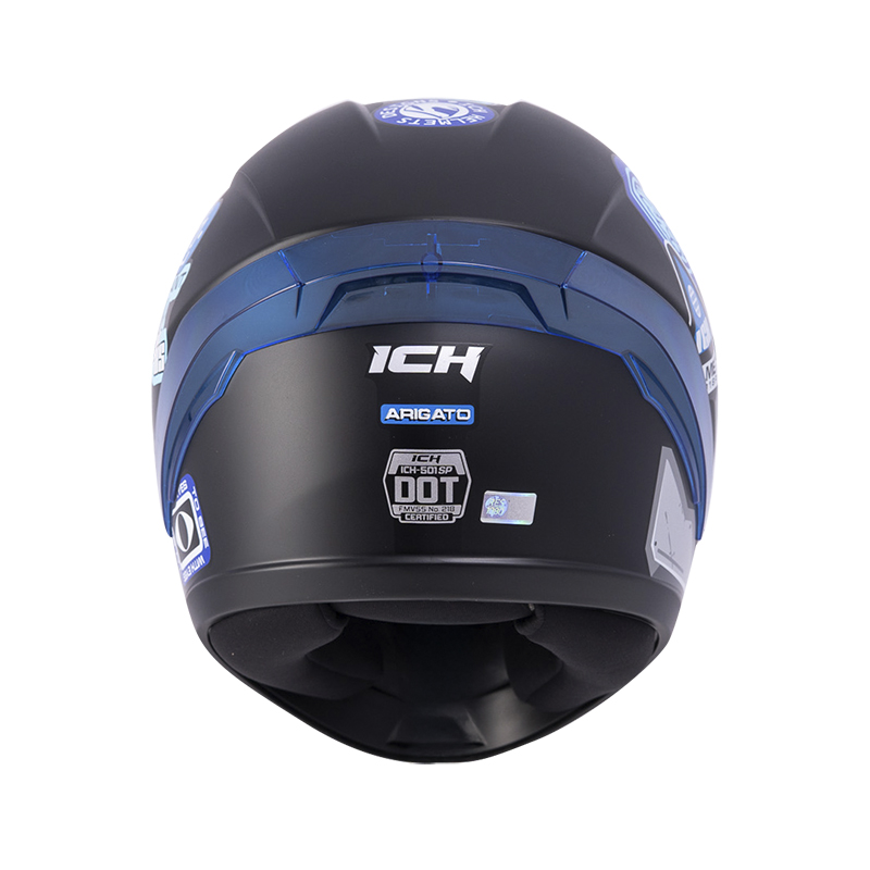 CASCO INTEGRAL ICH 501SP ARIGATO NEGRO AZUL MATE VISOR NEGRO