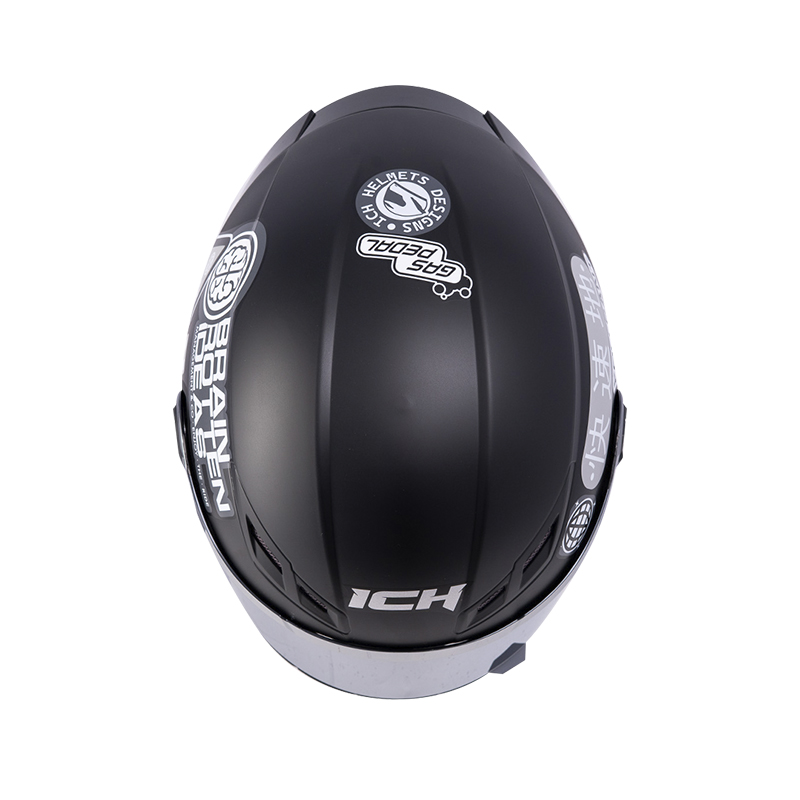 CASCO INTEGRAL ICH 501SP ARIGATO NEGRO GRIS MATE VISOR SILVER