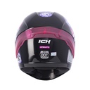 CASCO INTEGRAL ICH 501SP ARIGATO NEGRO FUCSIA BRILLO VISOR TRANSPARENTE