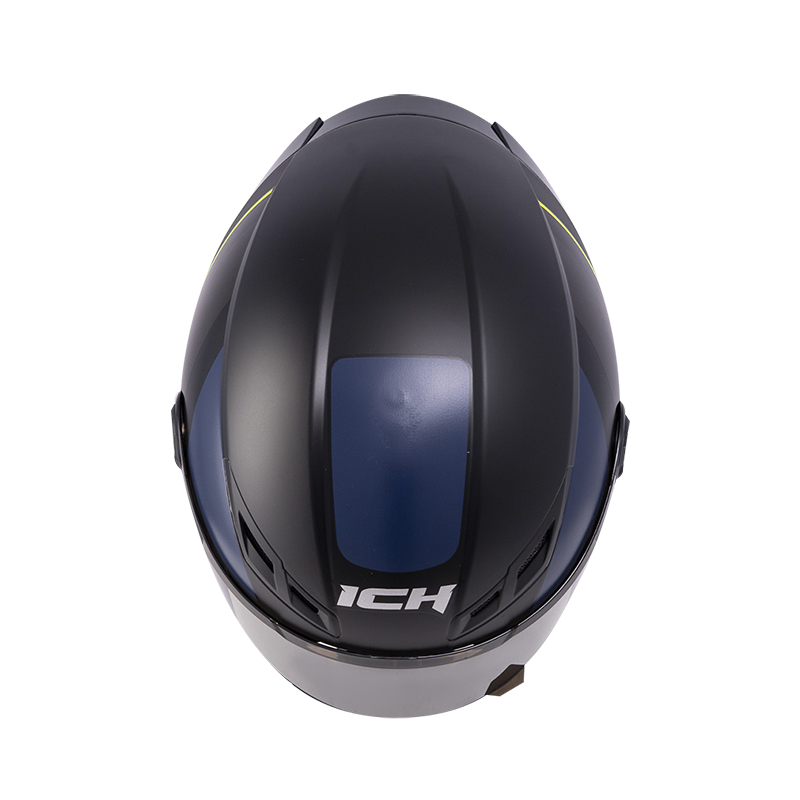 CASCO INTEGRAL ICH 501SP DEUS NEGRO AMARILLO MATE VISOR NEGRO