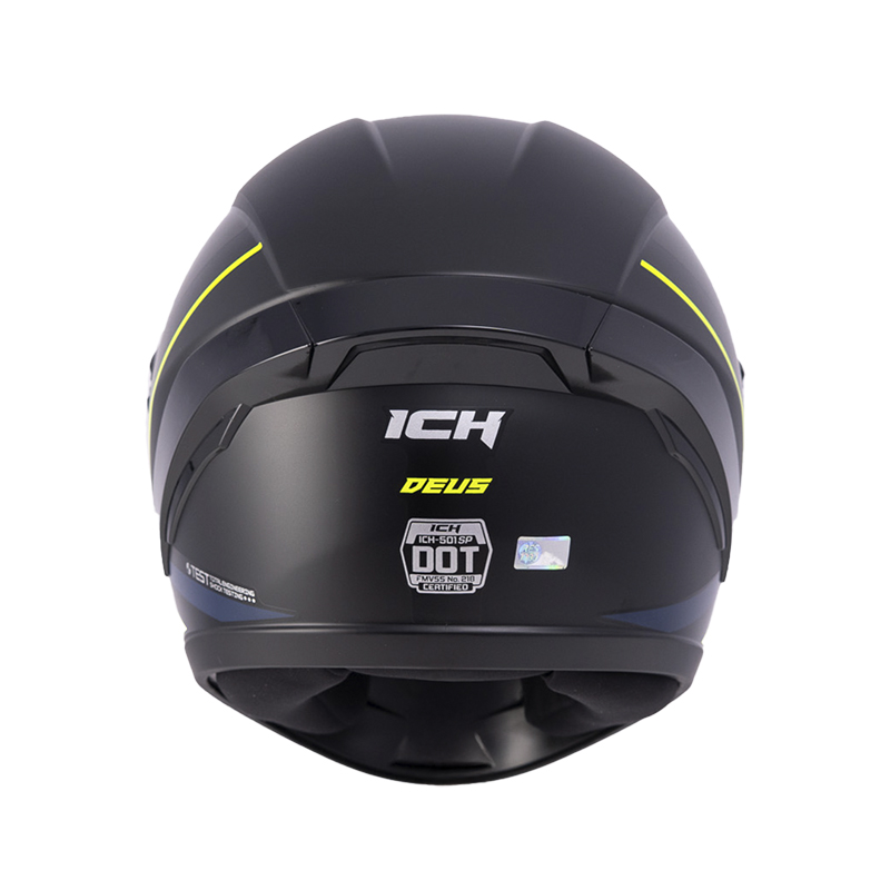 CASCO INTEGRAL ICH 501SP DEUS NEGRO AMARILLO MATE VISOR NEGRO
