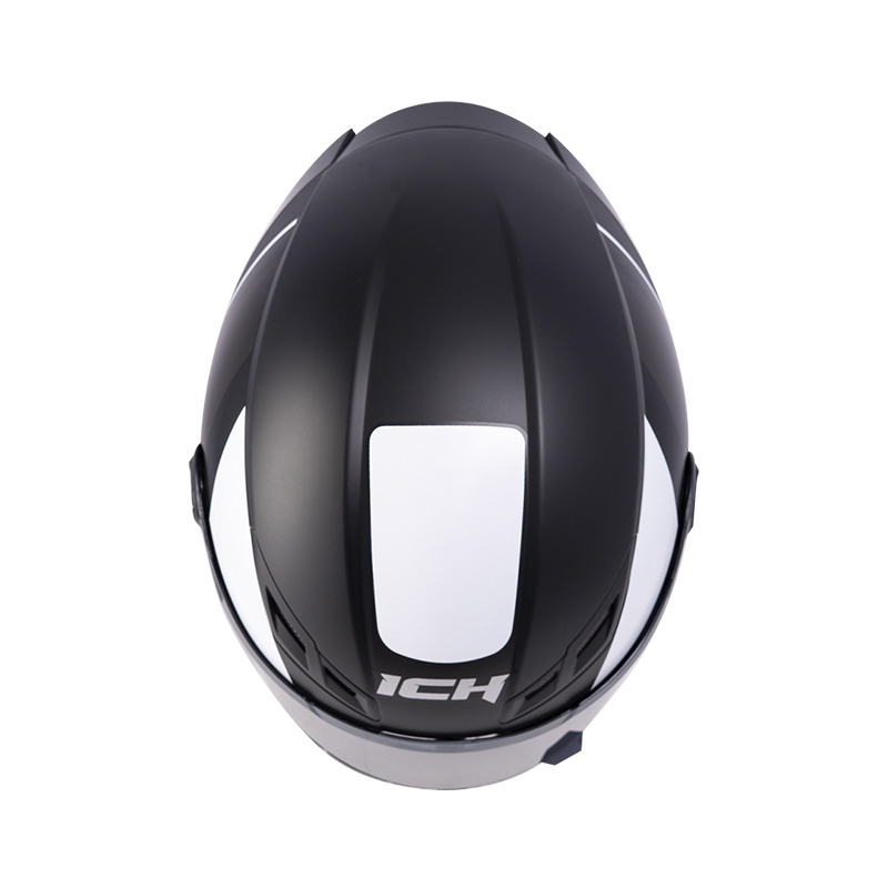 CASCO INTEGRAL ICH 501SP DEUS NEGRO BLANCO MATE VISOR SILVER