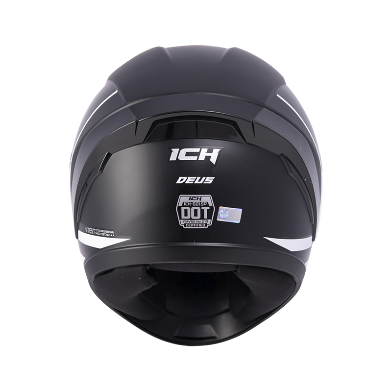 CASCO INTEGRAL ICH 501SP DEUS NEGRO BLANCO MATE VISOR SILVER