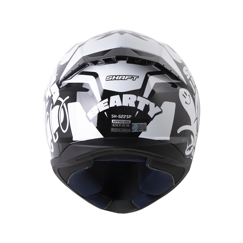 CASCO INTEGRAL SHAFT 522 BEARTY NEGRO BLANCO BRILLO