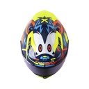 CASCO INTEGRAL SHAFT 522 BEARTY AZUL OSCURO NARANJA BRILLO