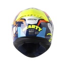 CASCO INTEGRAL SHAFT 522 BEARTY AZUL OSCURO NARANJA BRILLO