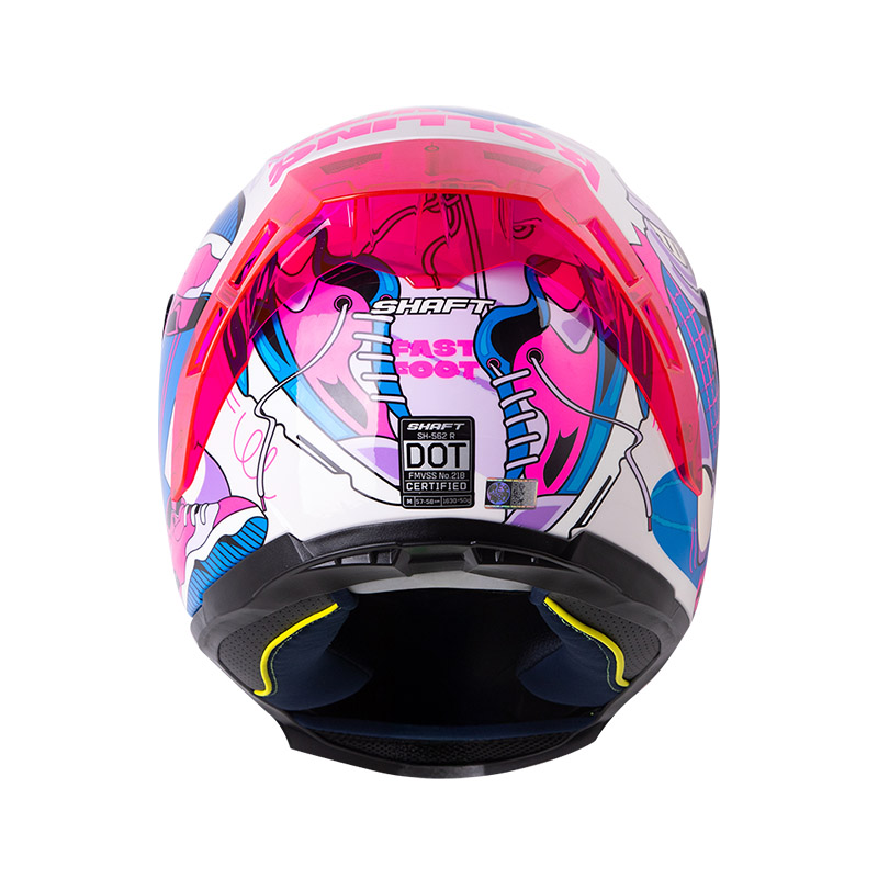 CASCO INTEGRAL SHAFT 562 R FAST FOOT BLANCO MORADO CLARO BRILLO