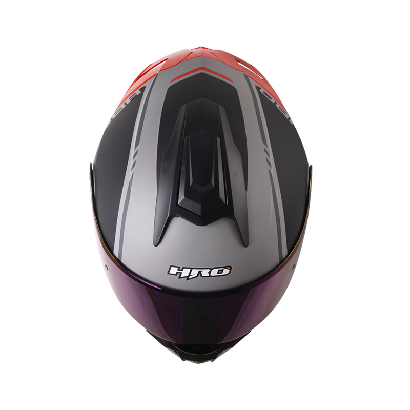 CASCO ABATIBLE HRO 3480 EVO DOBLE VISOR COLD GRIS ROJO MATE