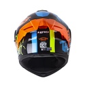 CASCO ABATIBLE HRO 3480 EVO DOBLE VISOR LETTER FACE NEGRO NARANJA BRILLO