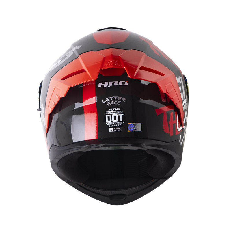CASCO ABATIBLE HRO 3480 EVO DOBLE VISOR LETTER FACE GRIS OSCURO SILVER BRILLO