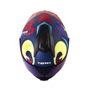 CASCO ABATIBLE HRO 3480 EVO DOBLE VISOR LETTER FACE AZUL OSCURO MORADO