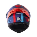 CASCO ABATIBLE HRO 3480 EVO DOBLE VISOR LETTER FACE AZUL OSCURO MORADO