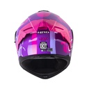 CASCO ABATIBLE HRO 3480 EVO DOBLE VISOR LETTER FACE MORADO FUCSIA BRILLO