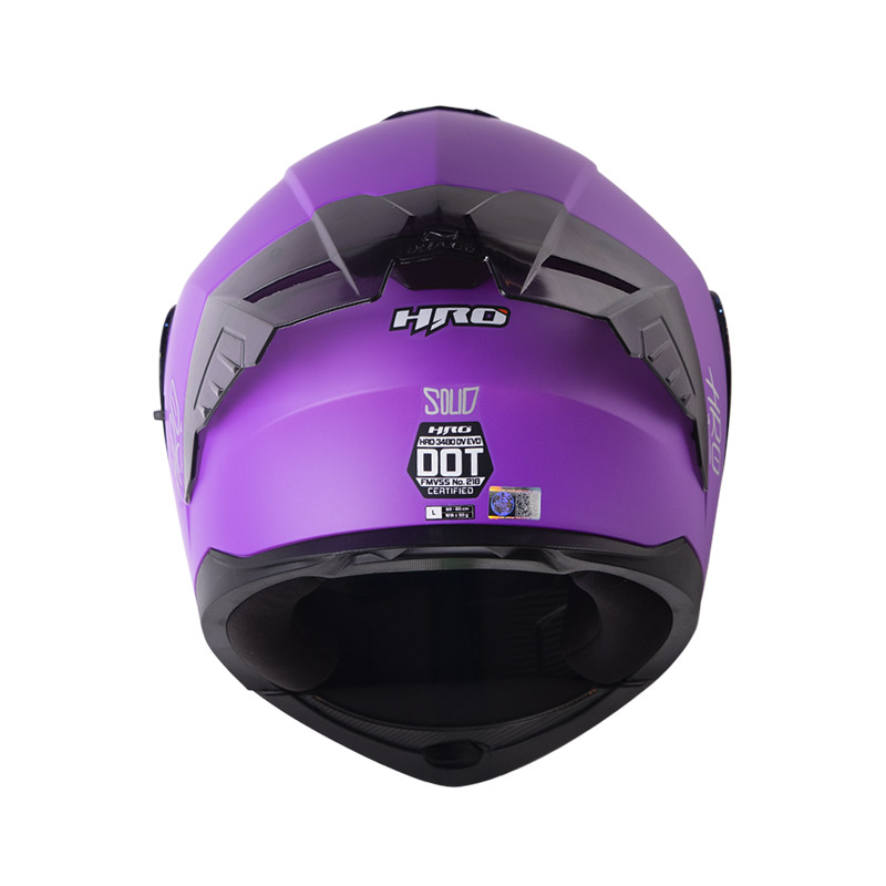 CASCO ABATIBLE HRO 3480 EVO DOBLE VISOR SOLID MORADO SILVER MATE