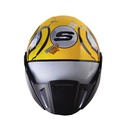 CASCO ABIERTO SHAFT SH212 CARAMBOLA AMARILLO GRIS BRILLO