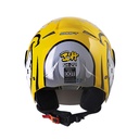 CASCO ABIERTO SHAFT SH212 CARAMBOLA AMARILLO GRIS BRILLO