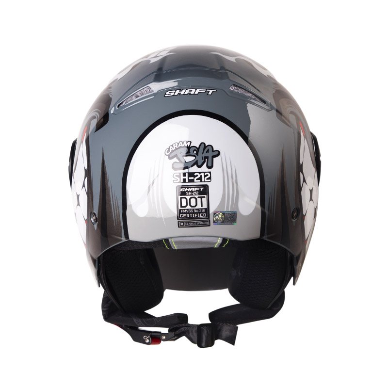 CASCO ABIERTO SHAFT SH212 CARAMBOLA GRIS OSCURO GRIS BRILLO