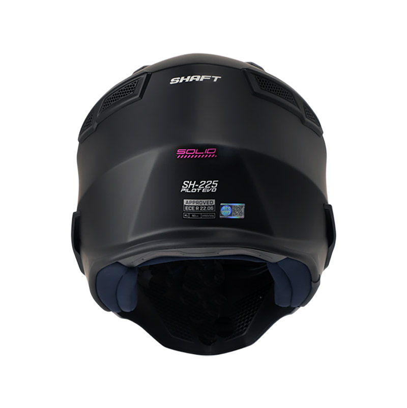 CASCO MODULAR SHAFT SH225 PILOT SOLID NEGRO FUCSIA MATE VISOR FUCSIA