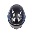 CASCO INTEGRAL ICH 503 STAY WILD NEGRO AZUL MATE VISOR NEGRO