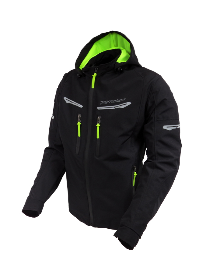 CHAQUETA CON PROTECCION PIGMALION FENIX NEGRA FEMENINA