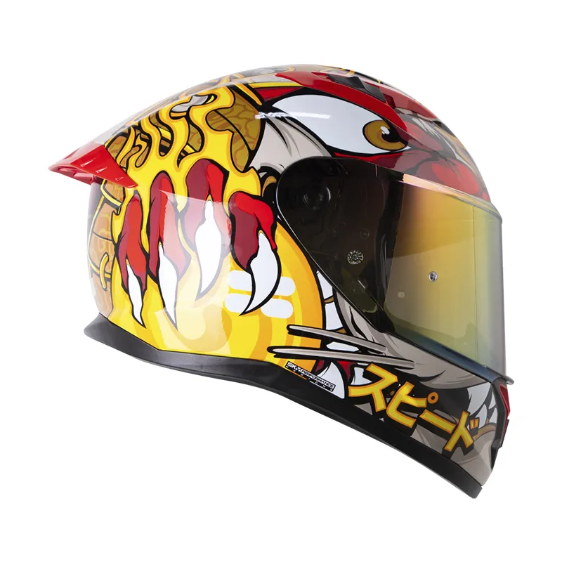 CASCO INTEGRAL SHAFT 522 VISERION NEGRO ROJO