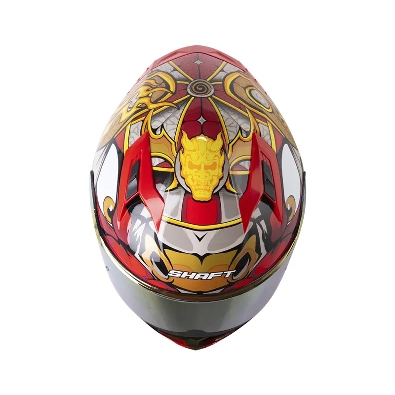 CASCO INTEGRAL SHAFT 522 VISERION NEGRO ROJO