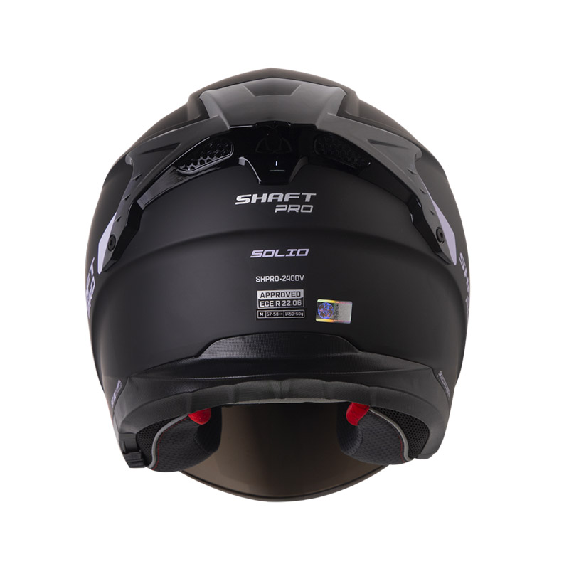 CASCO ABIERTO SHAFT PRO 240 DOBLE VISOR SOLID NEGRO MORADO CLARO
