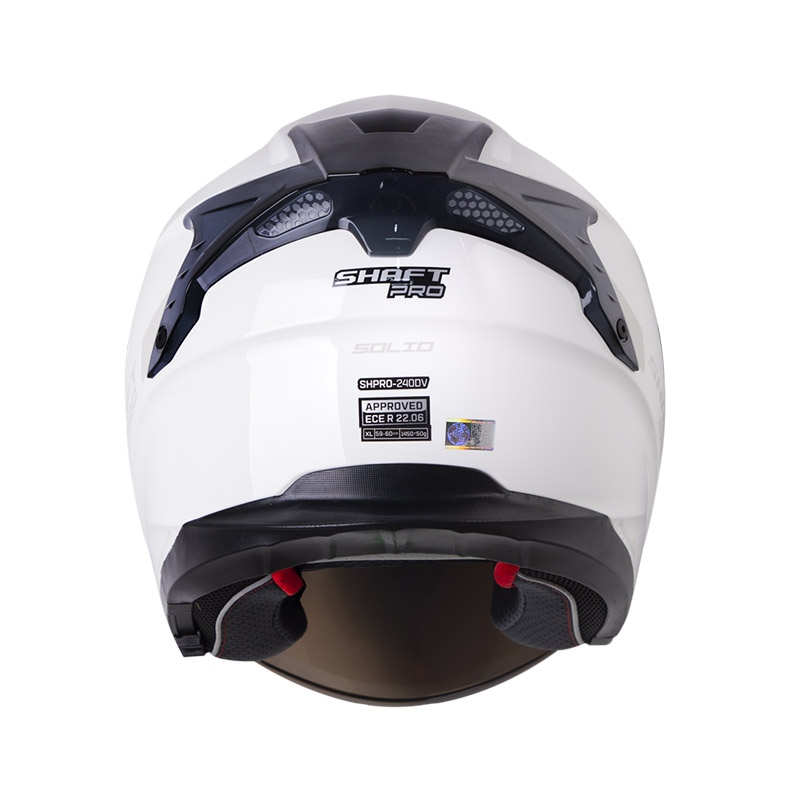 CASCO ABIERTO SHAFT PRO 240 DOBLE VISOR SOLID BLANCO GRIS BRILLO