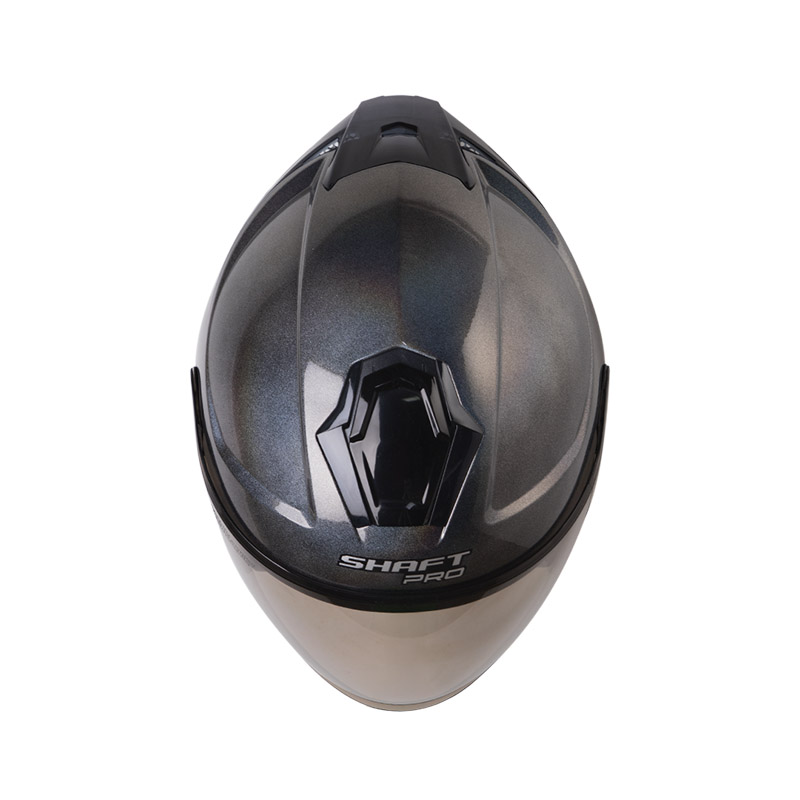 CASCO ABIERTO SHAFT PRO 240 DOBLE VISOR SOLID CAMALEON GRIS OSCURO BRILLO
